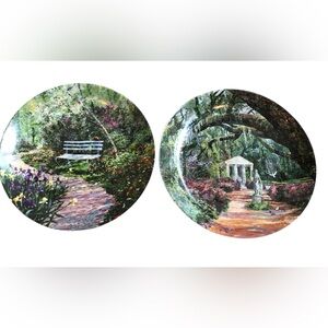 The Woodland Garden & The Plantation Garden Plates Connie J. Smith 1989